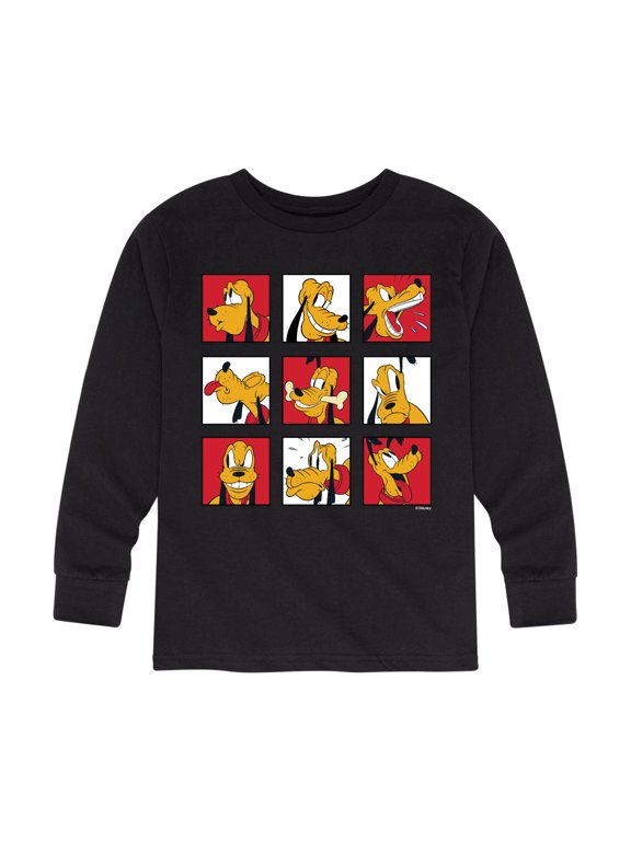 - Pluto Grid Boys' Long Sleeve Graphic T-Shirt