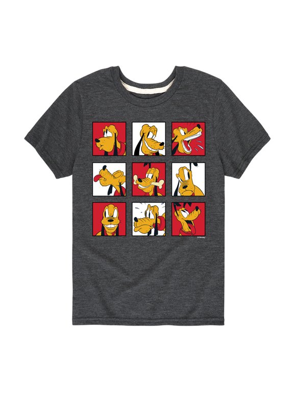 Mickey & Friends - Pluto Grid - Toddler And Youth Short Sleeve Graphic T-Shirt