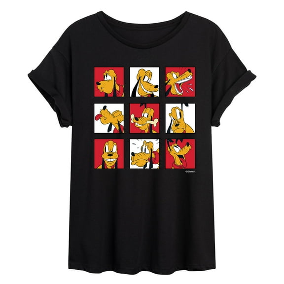 Mickey & Friends - Pluto Grid - Women's Oversized T-Shirt