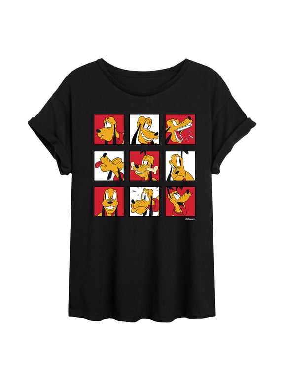 - Pluto Grid Women's Relaxed Fit T-Shirt