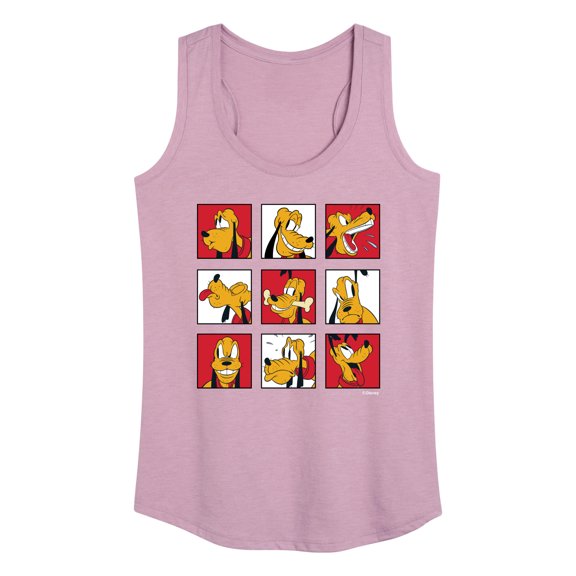 Mickey & Friends - Pluto Grid - Women's Racerback Tank Top