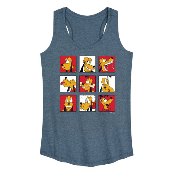 Mickey & Friends - Pluto Grid - Women's Racerback Tank Top