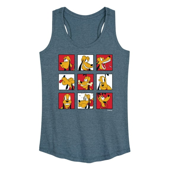Mickey & Friends - Pluto Grid - Women's Racerback Tank Top