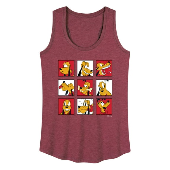Mickey & Friends - Pluto Grid - Women's Racerback Tank Top