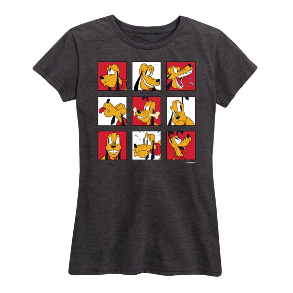 Mickey & Friends - Pluto Grid - Women's Short Sleeve Graphic T-Shirt