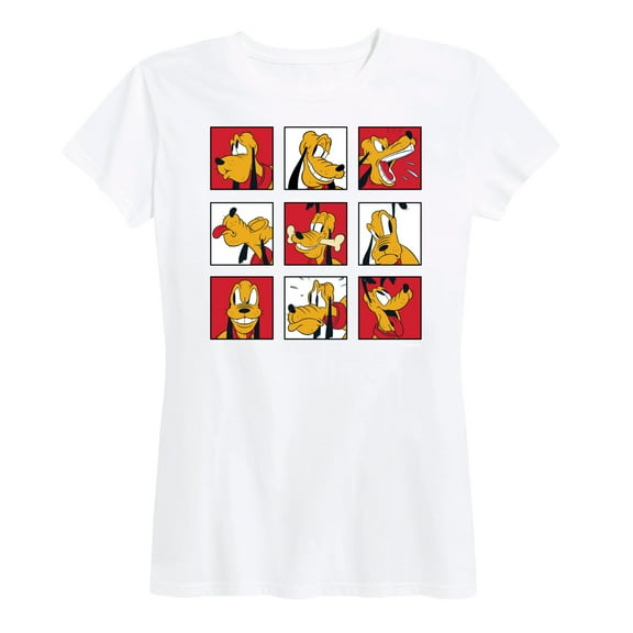 Mickey & Friends - Pluto Grid - Women's Short Sleeve Graphic T-Shirt