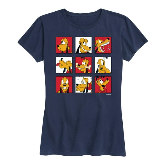Mickey & Friends - Pluto Grid - Women's Short Sleeve Graphic T-Shirt