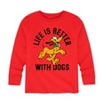 thumbnail image 1 of Mickey & Friends - Pluto Life Is Better With Dogs - Toddler And Youth Long Sleeve Graphic T-Shirt, 1 of 5