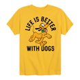 thumbnail image 1 of Mickey & Friends - Pluto Life Is Better With Dogs - Toddler And Youth Short Sleeve Graphic T-Shirt, 1 of 5