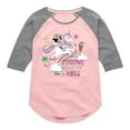 thumbnail image 1 of Mickey & Friends - Positive Summer Vibes - Toddler And Youth Girls Raglan Graphic T-Shirt, 1 of 5