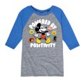 thumbnail image 1 of Mickey & Friends - Powered By Positivity - Toddler And Youth Raglan Graphic T-Shirt, 1 of 1