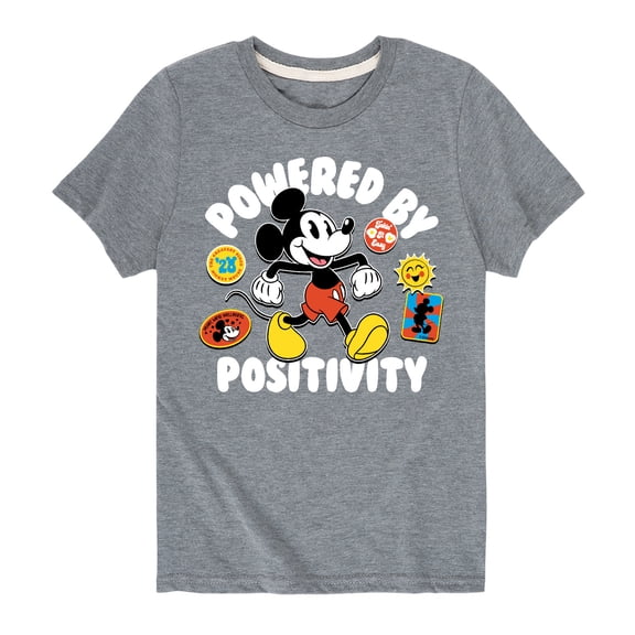 Mickey & Friends - Powered By Positivity - Toddler And Youth Short Sleeve Graphic T-Shirt