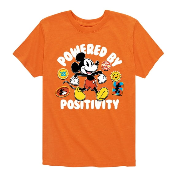 Mickey & Friends - Powered By Positivity - Toddler And Youth Short Sleeve Graphic T-Shirt