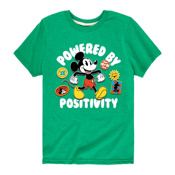 Mickey & Friends - Powered By Positivity - Toddler And Youth Short Sleeve Graphic T-Shirt