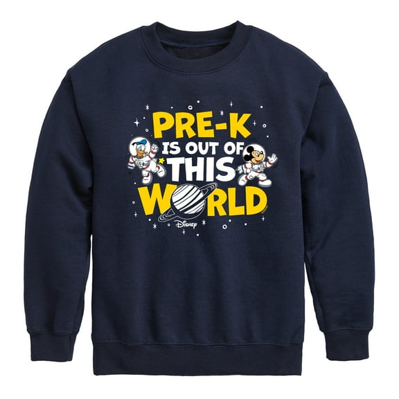 Mickey & Friends - Pre-K Out Of This World - Youth Crewneck Fleece Sweatshirt