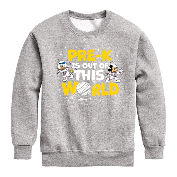 Mickey & Friends - Pre-K Out Of This World - Youth Crewneck Fleece Sweatshirt