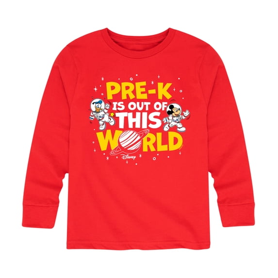Mickey & Friends - Pre-K Out of This World - Youth Long Sleeve Graphic T-Shirt