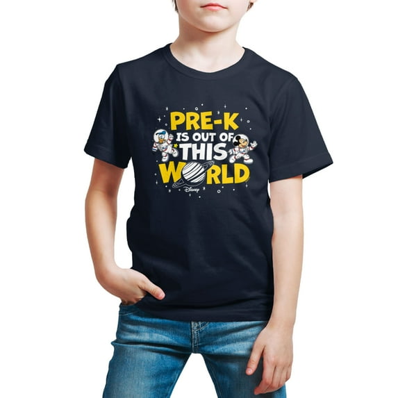 Mickey & Friends - Pre-K Out of This World - Youth Short Sleeve Graphic T-Shirt