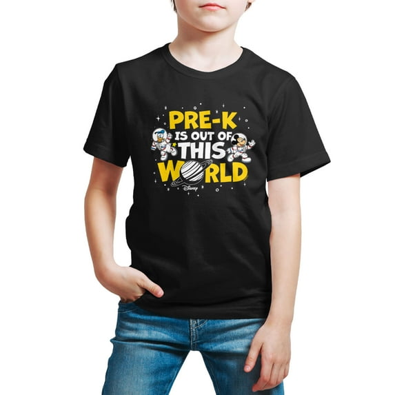 Mickey & Friends - Pre-K Out of This World - Youth Short Sleeve Graphic T-Shirt