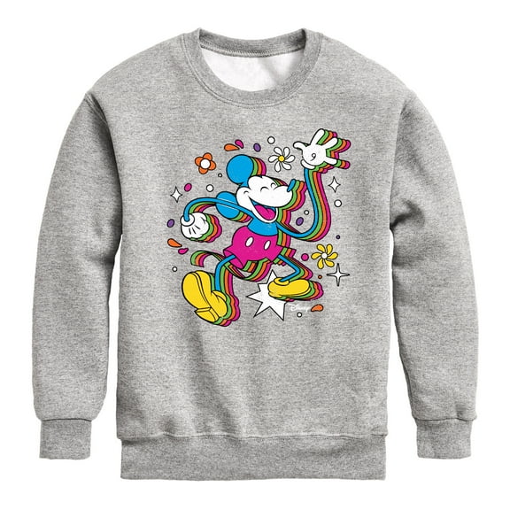 Disney - Mickey & Friends - Psychedelic Style Mickey - Toddler And Youth Long Sleeve Graphic T-Shirt