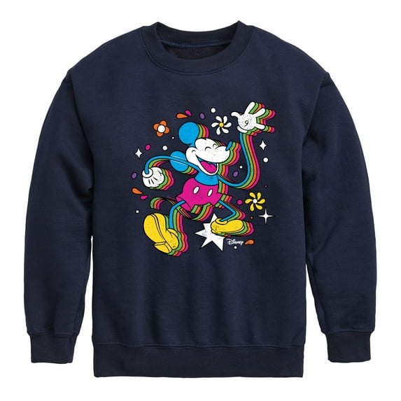 Disney - Mickey & Friends - Psychedelic Style Mickey - Toddler And Youth Long Sleeve Graphic T-Shirt