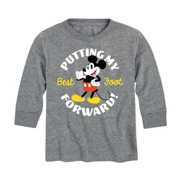 Mickey & Friends - Putting My Best Foot Forward - Toddler And Youth Long Sleeve Graphic T-Shirt