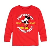 Mickey & Friends - Putting My Best Foot Forward - Toddler And Youth Long Sleeve Graphic T-Shirt