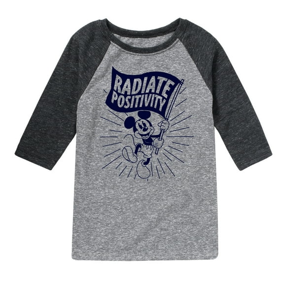 Mickey & Friends - Radiate Positivity - Toddler And Youth Raglan Graphic T-Shirt