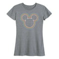 thumbnail image 1 of Mickey & Friends - Rainbow Outline Mickey Silhouette - Women's Short Sleeve Graphic T-Shirt, 1 of 5