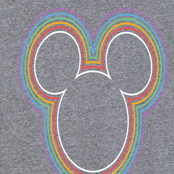 Mickey & Friends - Rainbow Outline Mickey Silhouette - Women's Short Sleeve Graphic T-Shirt