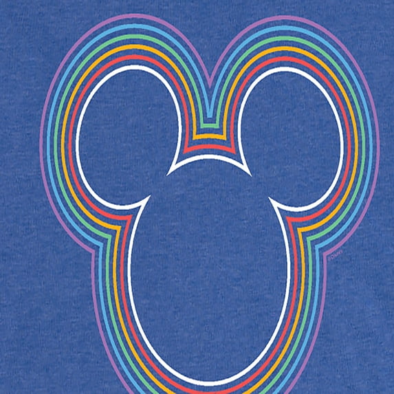 Mickey & Friends - Rainbow Outline Mickey Silhouette - Women's Short Sleeve Graphic T-Shirt