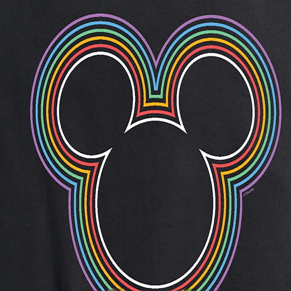 Mickey & Friends - Rainbow Outline Mickey Silhouette - Women's Short Sleeve Graphic T-Shirt