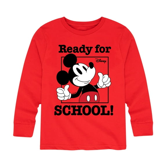 Mickey & Friends - Ready For School - Youth Long Sleeve Graphic T-Shirt