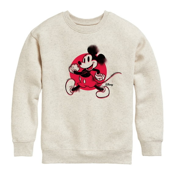 Disney - Mickey & Friends - Red Spotlight on Mickey - Toddler And Youth Long Sleeve Graphic T-Shirt