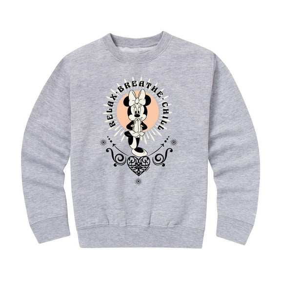 Mickey & Friends - Relax Breathe Chill - Toddler And Youth Crewneck Fleece Sweatshirt