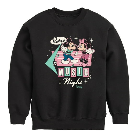 Disney - Mickey & Friends - Retro Music Night - Dancing with Minnie - Toddler And Youth Long Sleeve Graphic T-Shirt