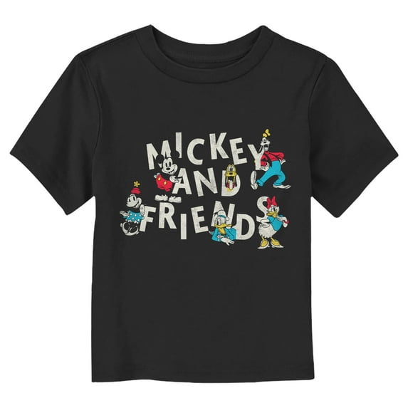 Mickey & Friends Retro Original Group Graphic T-Shirt