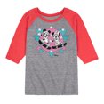 thumbnail image 1 of Disney - Mickey & Friends - Retro Skaters Mickey & Minnie - Toddler And Youth Raglan Graphic T-Shirt, 1 of 1