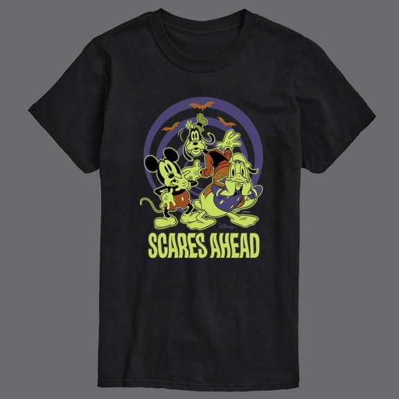 Mickey & Friends - Scares Ahead Glow - Men's Short Sleeve Graphic T-Shirt