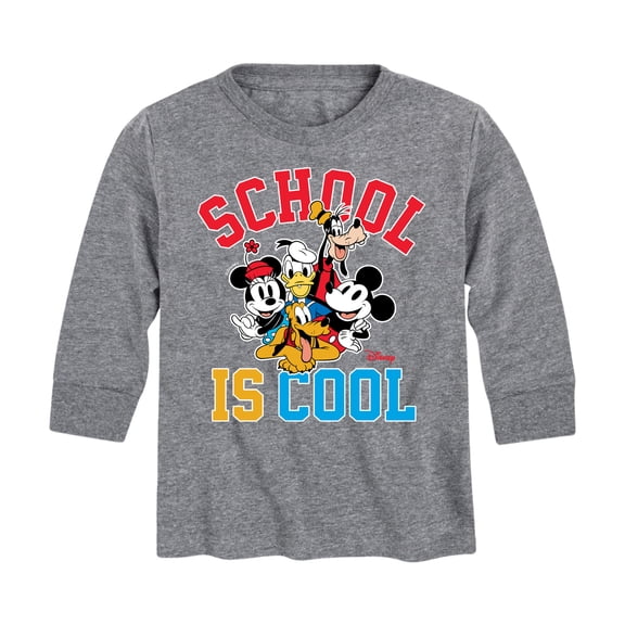 Mickey & Friends - School Is Cool - Youth Long Sleeve Graphic T-Shirt
