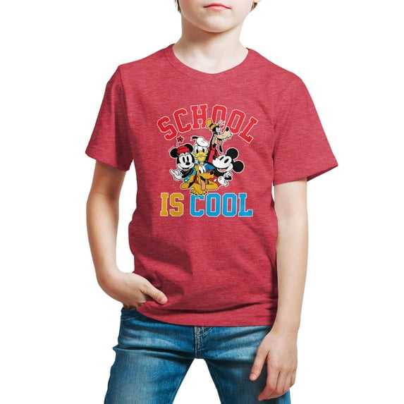Mickey & Friends - School Is Cool - Youth Short Sleeve Graphic T-Shirt