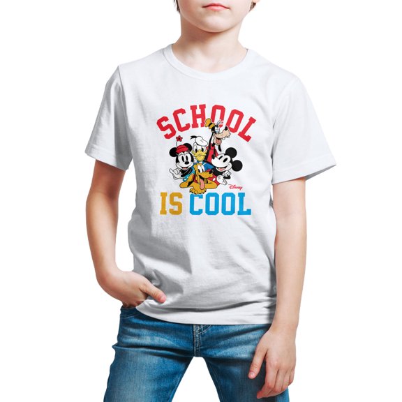 Mickey & Friends - School Is Cool - Youth Short Sleeve Graphic T-Shirt