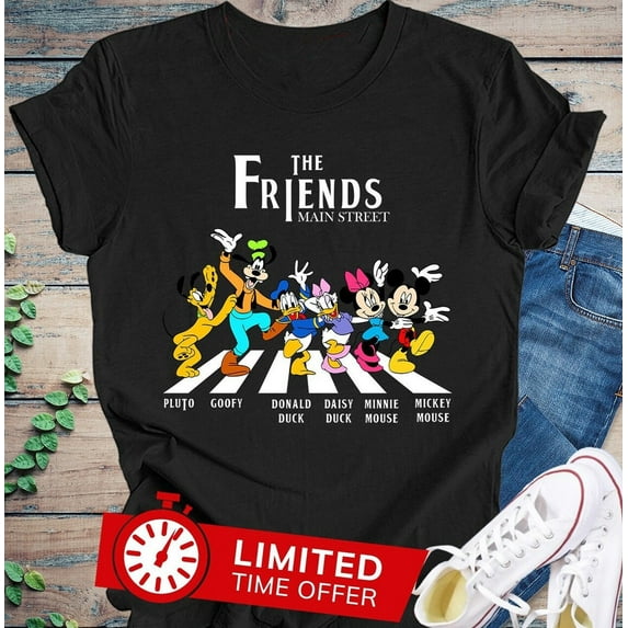 Mickey Friends Shirt Walking Abbey Road Gift For Beatles Fan, Main Street Mickey Mouse And Friends Shirt For Men Women