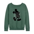 thumbnail image 1 of Mickey & Friends - Silhouette Mcky - Women's Lightweight French Terry Long Sleeve Shirt, 1 of 5