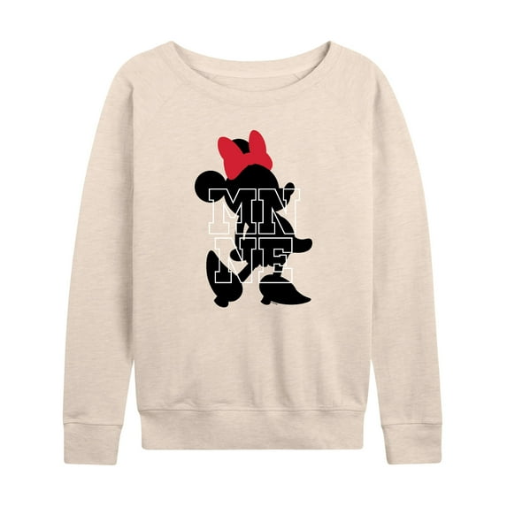 Mickey & Friends - Silhouette Minnie - Women's Lightweight French Terry Long Sleeve Shirt