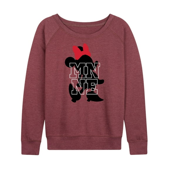 Mickey & Friends - Silhouette Minnie - Women's Lightweight French Terry Long Sleeve Shirt