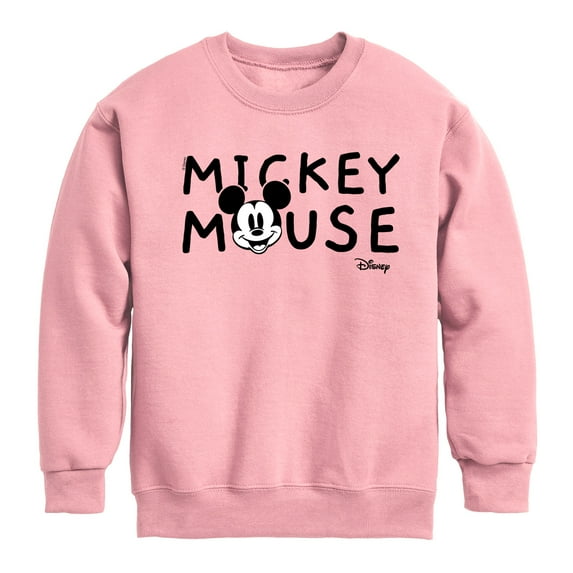 Disney - Mickey & Friends - Simple Original Mickey - Toddler And Youth Crewneck Fleece Sweatshirt