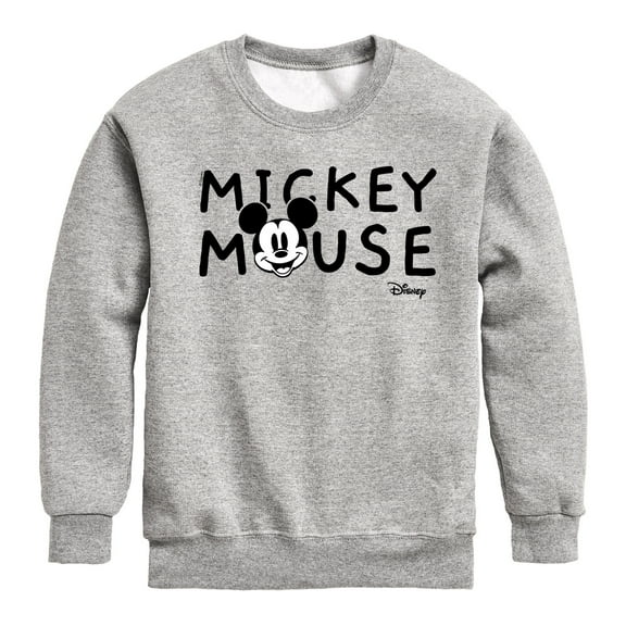 Disney - Mickey & Friends - Simple Original Mickey - Toddler And Youth Crewneck Fleece Sweatshirt