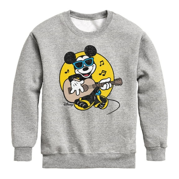 Disney - Mickey & Friends - Singing & Playing the Guitar - Flipflops & Sunglasses - Toddler And Youth Crewneck Fleece Sweatshirt