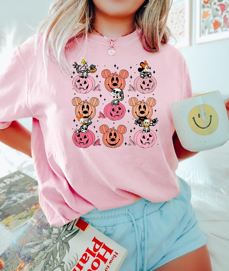 Mickey & Friends Skeleton Pumpkin Shirt Disney Halloween 2024, Mickey